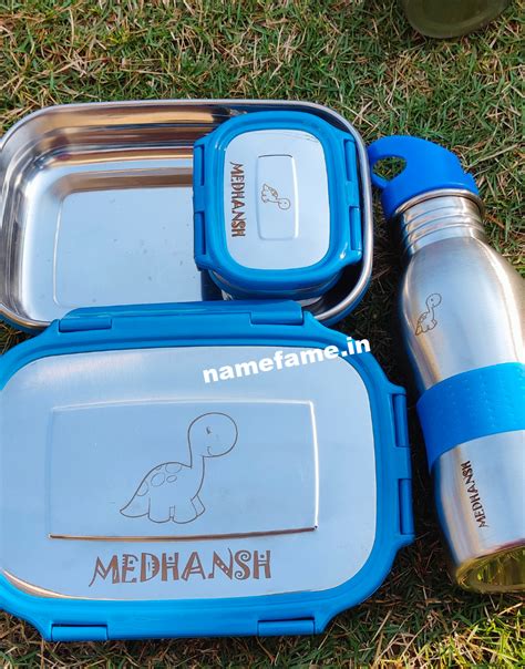 personalised steel tiffin box for kids|Customized Kids Tiffin Box .